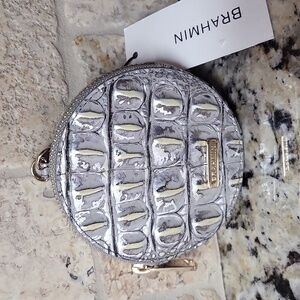 Brahmin Chrome Circle Coin Purse